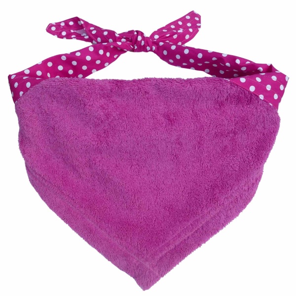 Pink Polka Dot Droolbuster Dog Bib